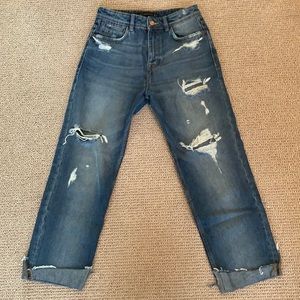 Zara distressed denim